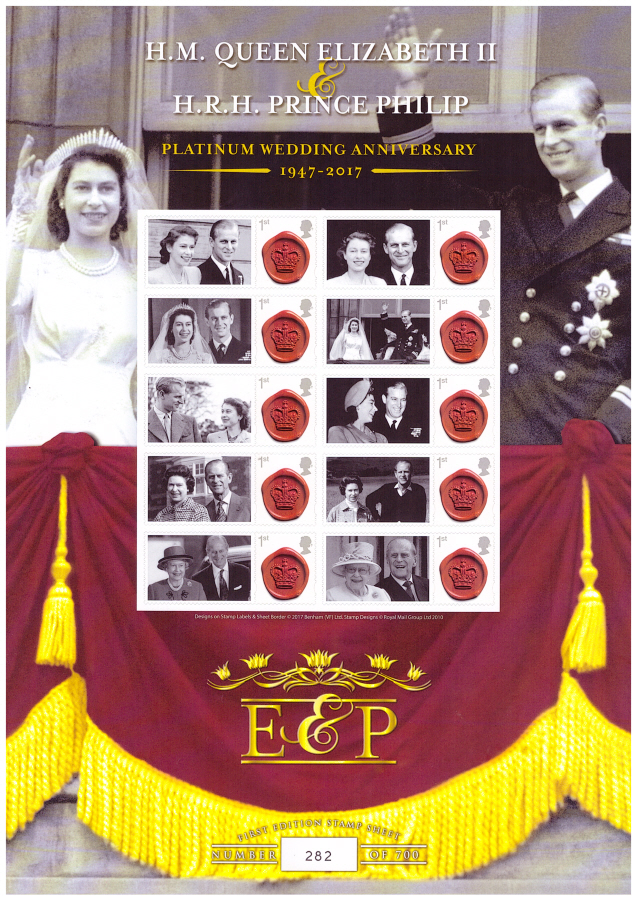 (image for) BC-510 2018 Royal Platinum Wedding Anniversary Business Smilers Sheet