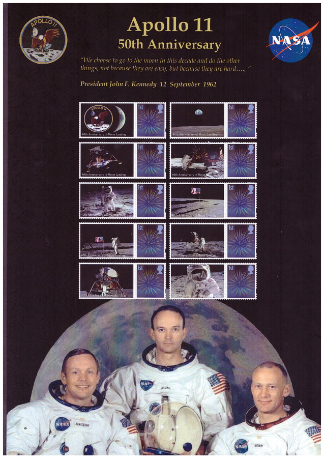 (image for) BC-518 2019 Apollo 11 - 50th Anniversary Business Smilers Sheet