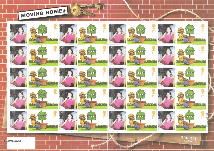 (image for) CS-008b 2002 Moving Home Customised Smilers Sheet