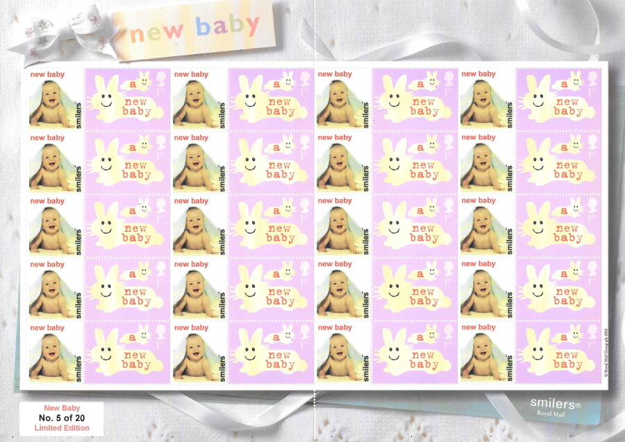 (image for) CS-008e 2002 New Baby Customised Smilers Sheet