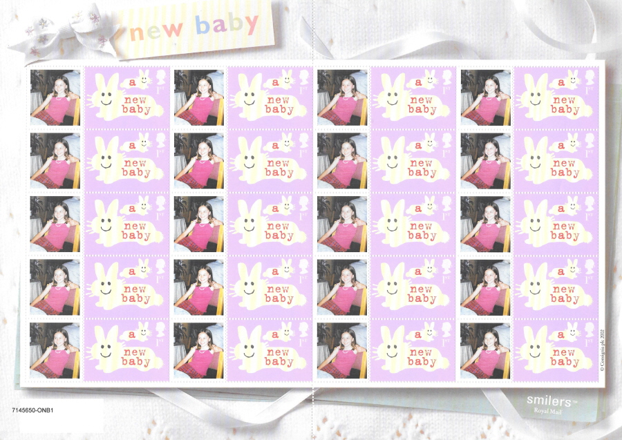 CS-008e 2002 New Baby Customised Smilers Sheet