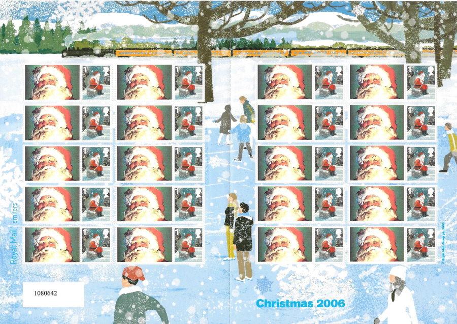 (image for) CS-031b 2006 Christmas 1st Class Customised Smilers Sheet - Click Image to Close
