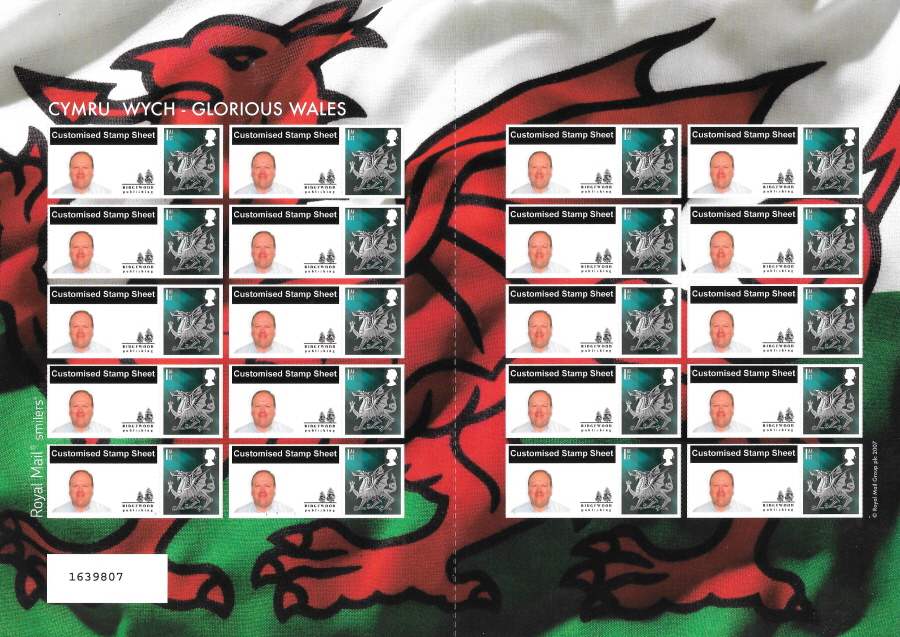 (image for) CS-032 2007 Glorious Wales Customised Smilers Sheet - Click Image to Close