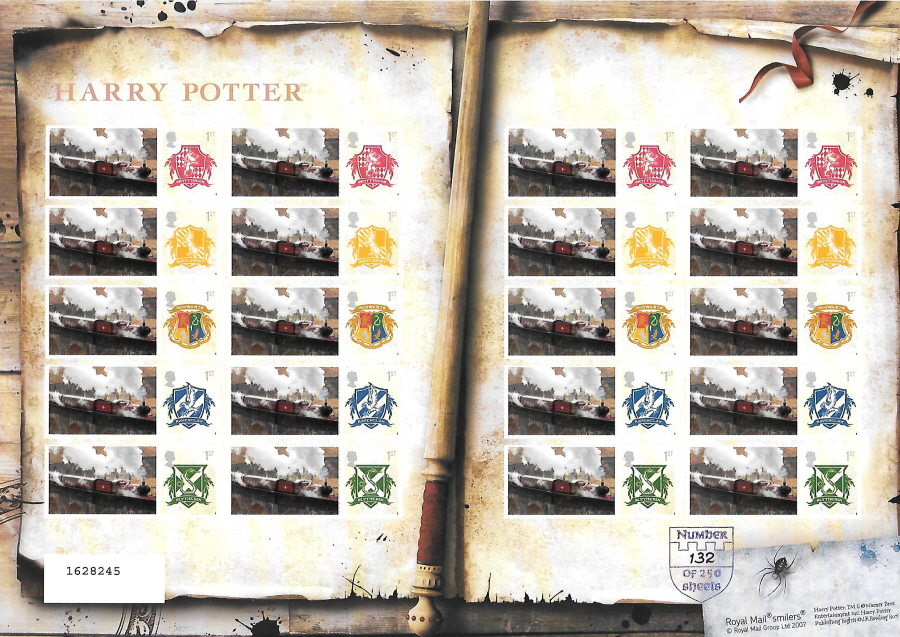 (image for) TS-188 2007 Hogwarts Express Themed Smilers Sheet