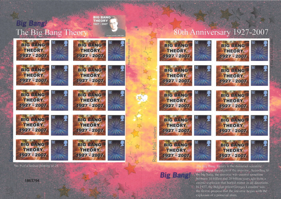 (image for) TS-229 2007 Big Bang Theory 80th Anniversary Themed Smilers Sheet