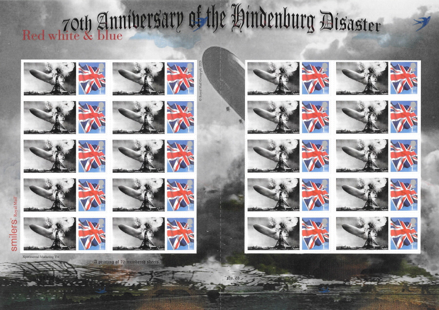 (image for) TS-233 2007 Hindenburg Disaster 70th Anniversary Themed Smilers Sheet - Click Image to Close
