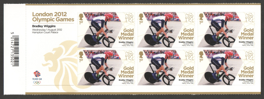 (image for) SG3343a Bradley Wiggins London 2012 Olympic Gold Medal Winner Miniature Sheet