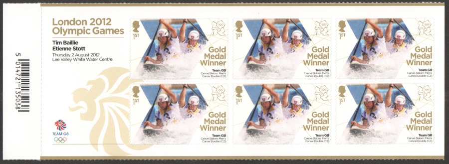 (image for) SG3344a Baillie & Stott London 2012 Olympic Gold Medal Winner Miniature Sheet - Click Image to Close