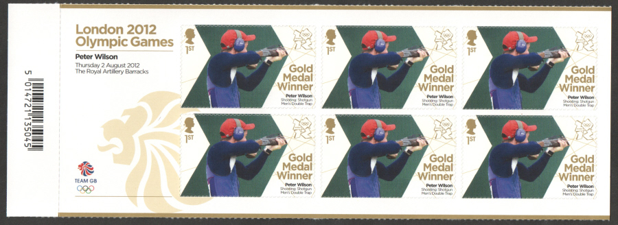 (image for) SG3345a Peter Wilson London 2012 Olympic Gold Medal Winner Miniature Sheet - Click Image to Close