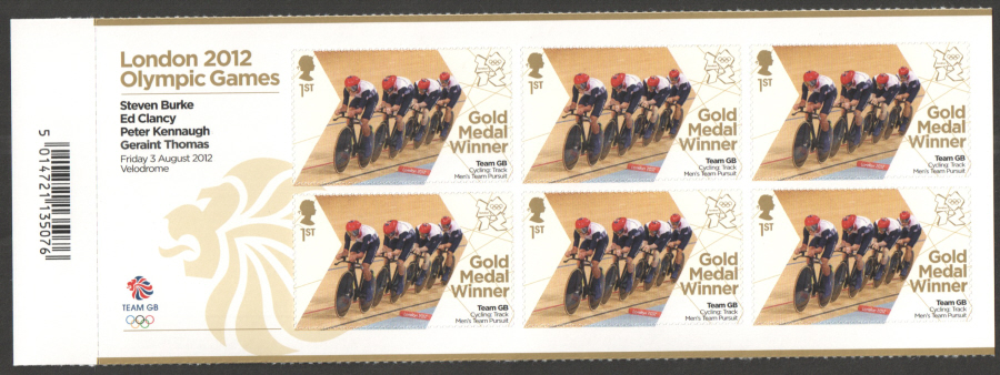 (image for) SG3348a Burke, Clancy, Kennaugh & Thomas London 2012 Olympic Gold Medal Winner Miniature Sheet