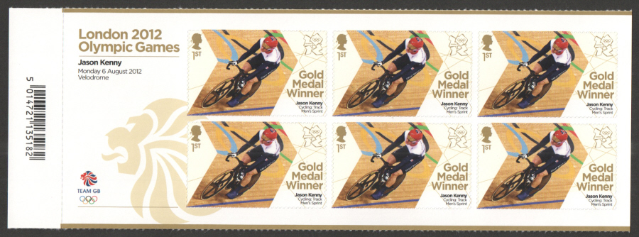 (image for) SG3359a Jason Kenny London 2012 Olympic Gold Medal Winner Miniature Sheet - Click Image to Close