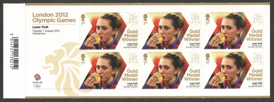 (image for) SG3362a Laura Trott London 2012 Olympic Gold Medal Winner Miniature Sheet - Click Image to Close