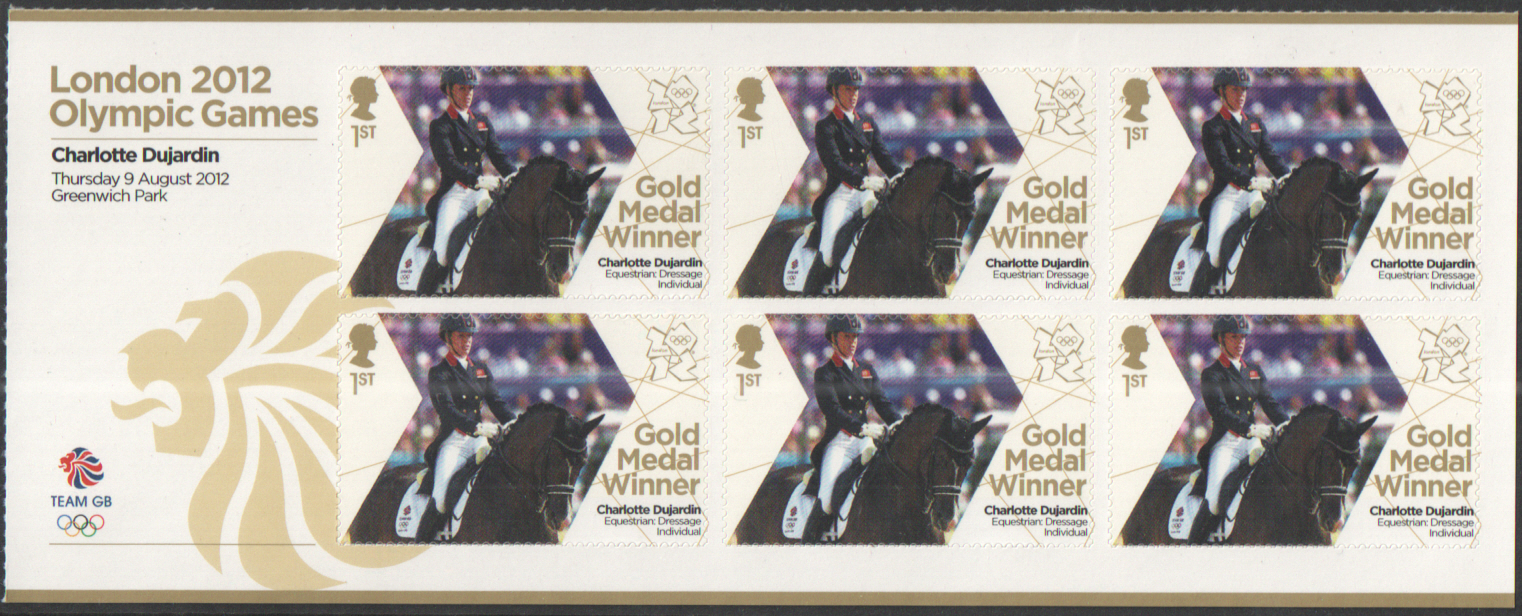 (image for) SG3364a Charlotte Dujardin London 2012 Olympic Gold Medal Winner Miniature Sheet