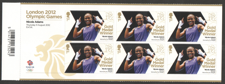 (image for) SG3365a Nicola Adams London 2012 Olympic Gold Medal Winner Miniature Sheet