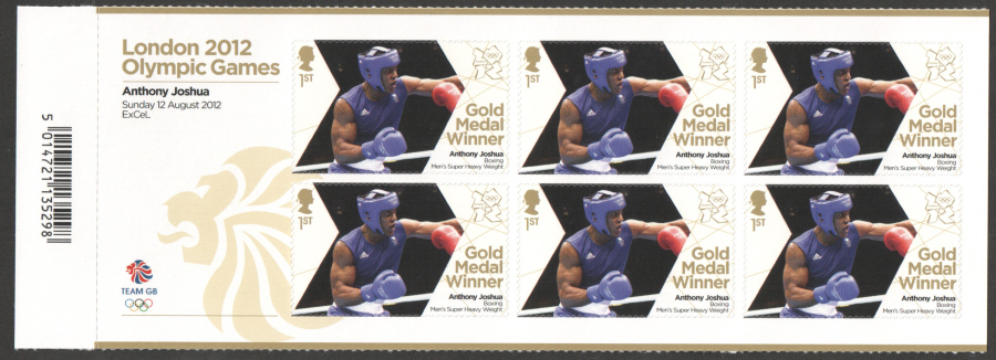 (image for) SG3370a Anthony Joshua London 2012 Olympic Gold Medal Winner Miniature Sheet - Click Image to Close