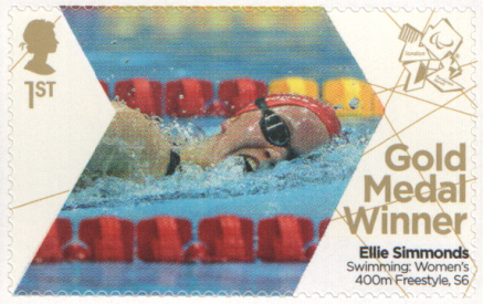 (image for) SG3380 Ellie Simmonds London 2012 Paralympic Gold Medal Winner stamp - Click Image to Close