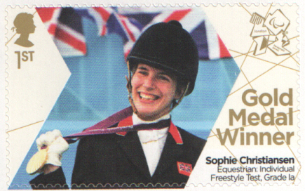 (image for) SG3392 Sophie Christiansen London 2012 Paralympic Gold Medal Winner stamp - Click Image to Close