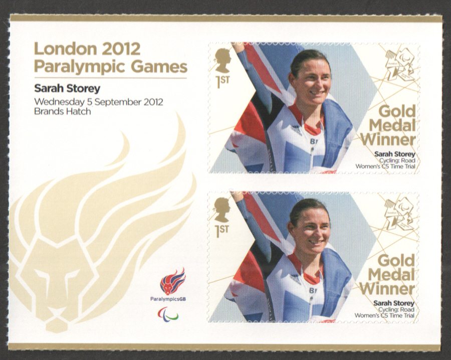 (image for) SG3394a Sarah Storey London 2012 Paralympic Gold Medal Winner Miniature Sheet - Click Image to Close