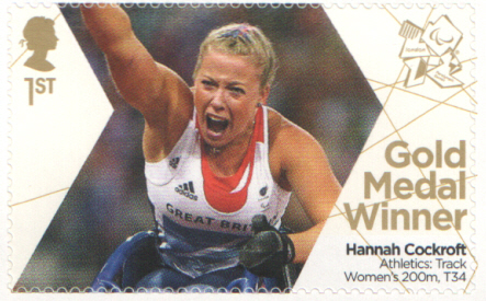 (image for) SG3400 Hannah Cockroft London 2012 Paralympic Gold Medal Winner stamp - Click Image to Close