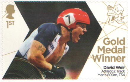 (image for) SG3401 David Weir London 2012 Paralympic Gold Medal Winner stamp