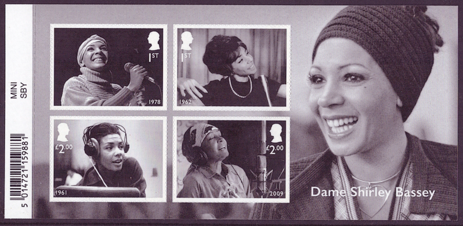 (image for) MS5078 2023 Dame Shirley Bassey barcoded miniature sheet