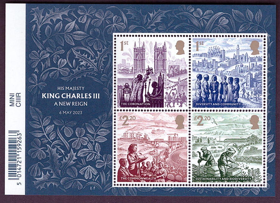 (image for) MS5020 2023 Coronation of King Charles III barcoded miniature sheet - Click Image to Close