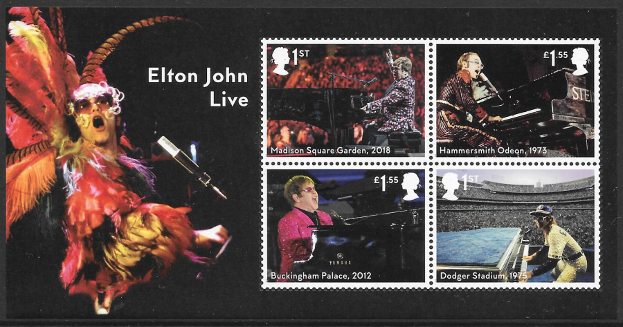 (image for) MS4261 2019 Elton John Live Non-Barcoded Miniature Sheet