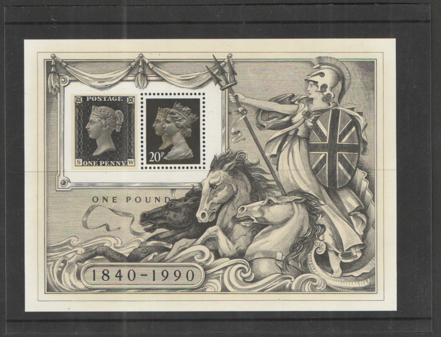 (image for) MS1501 1990 Stamp World Exhibition Royal Mail Miniature Sheet
