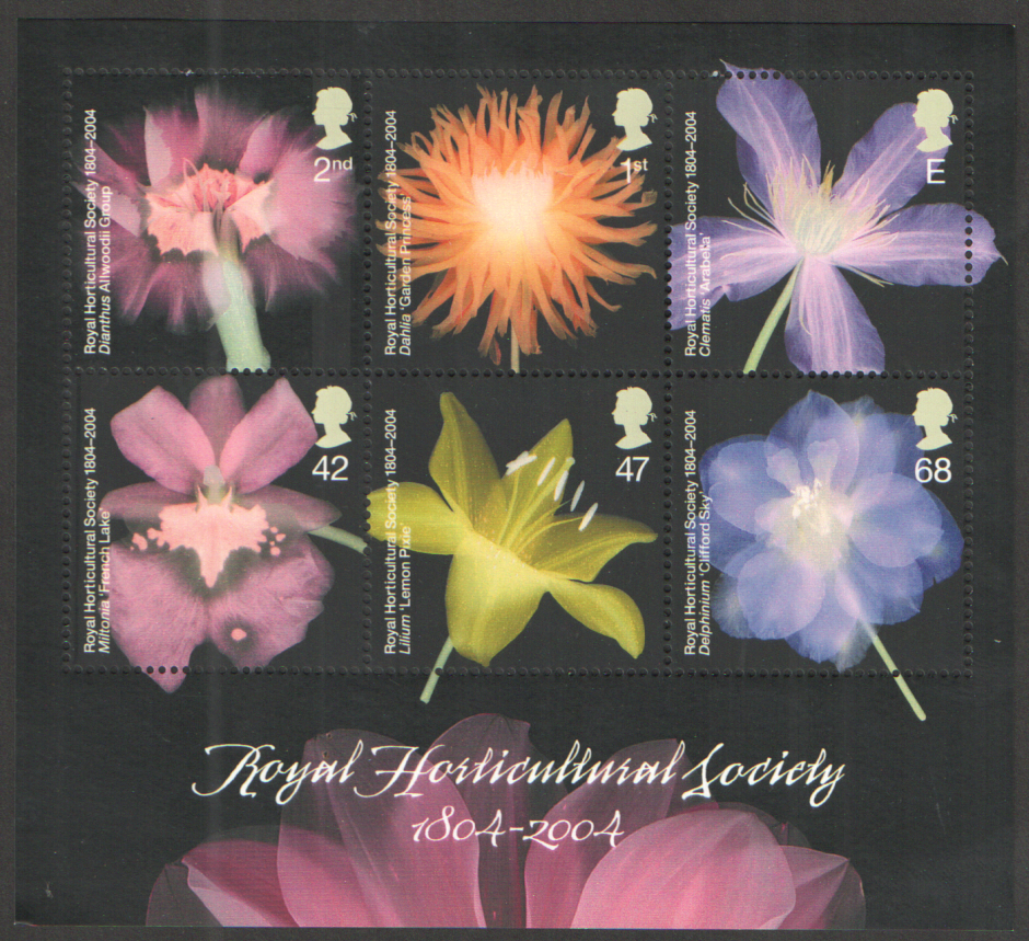 (image for) MS2462 2004 Royal Horticultural Society Royal Mail Miniature Sheet