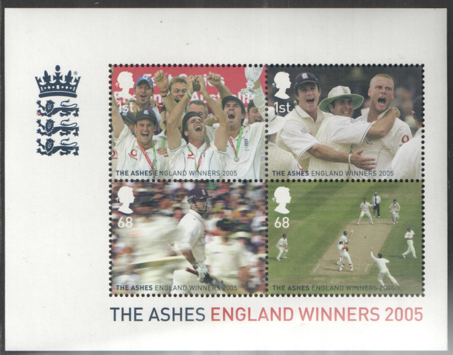 (image for) MS2573 2005 England Ashes Victory Royal Mail Miniature Sheet