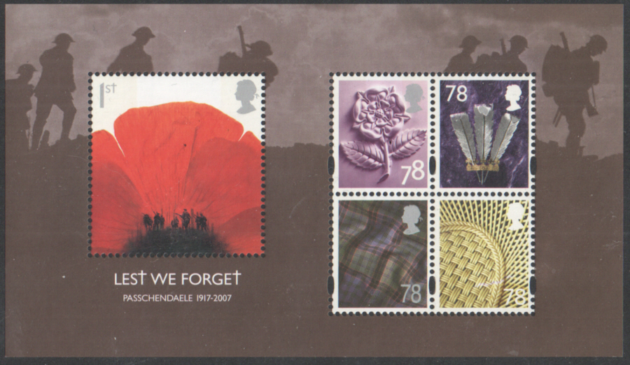 (image for) MS2796 2007 Lest We Forget (2nd Issue) Royal Mail Miniature Sheet