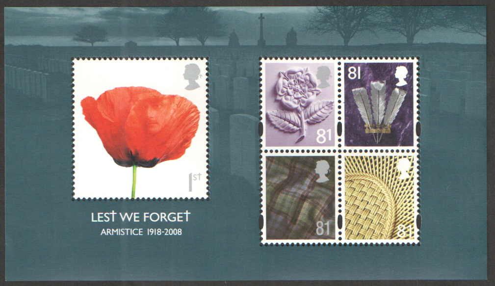 (image for) MS2886 2008 Lest We Forget (3rd Issue) Royal Mail Miniature Sheet - Click Image to Close