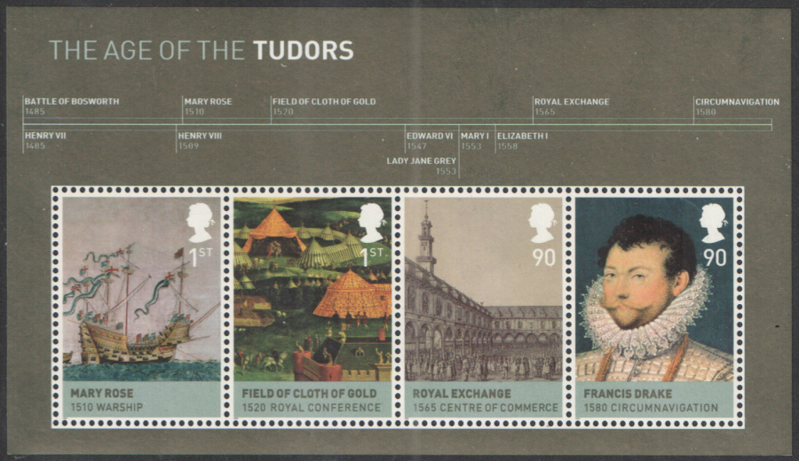 (image for) MS2930 2009 Age of the Tudors Royal Mail Miniature Sheet