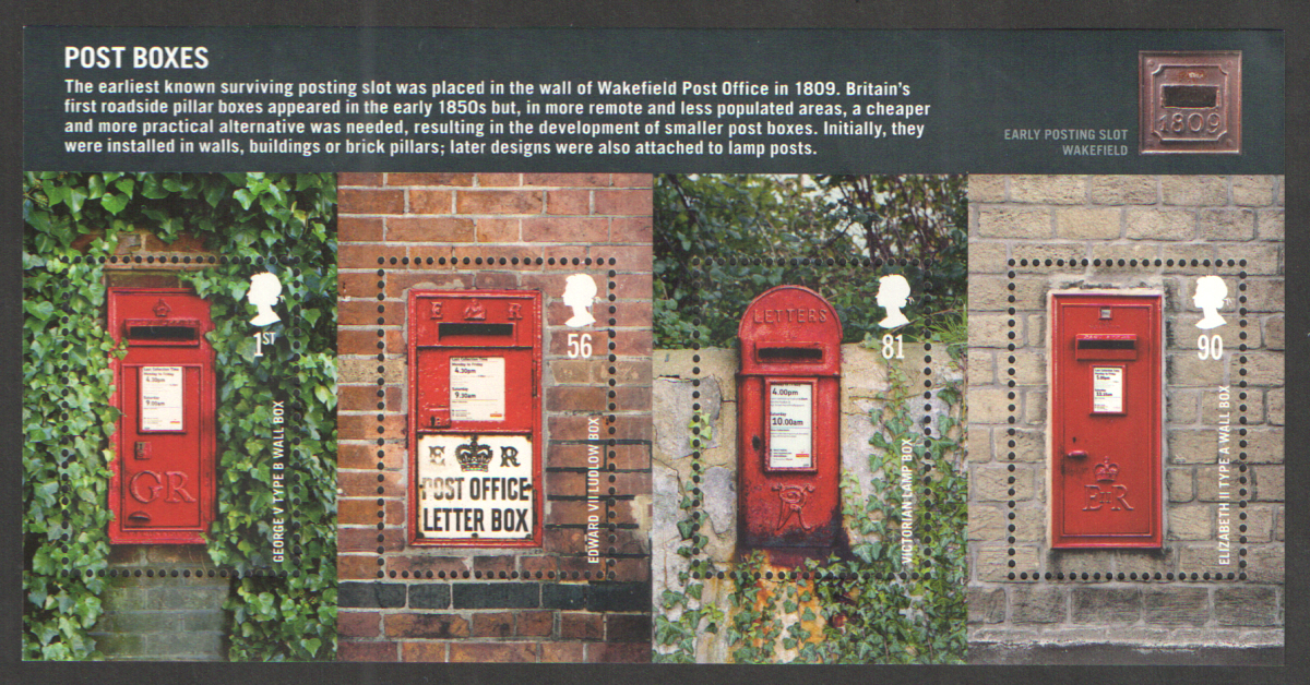 (image for) MS2954 2009 Post Boxes Royal Mail Miniature Sheet - Click Image to Close