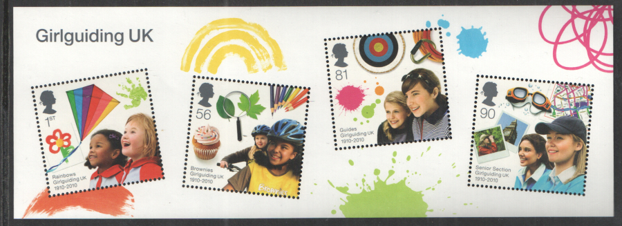 (image for) MS3025 2010 Girl Guides Centenary Royal Mail Miniature Sheet - Click Image to Close