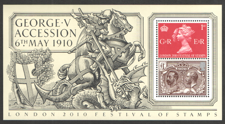 (image for) MS3065 2010 George V Accession Royal Mail Miniature Sheet - Click Image to Close