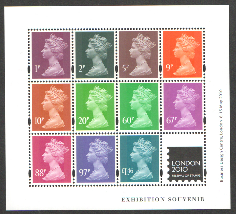 (image for) MS3073 2010 London Festival of Stamps Royal Mail Miniature Sheet