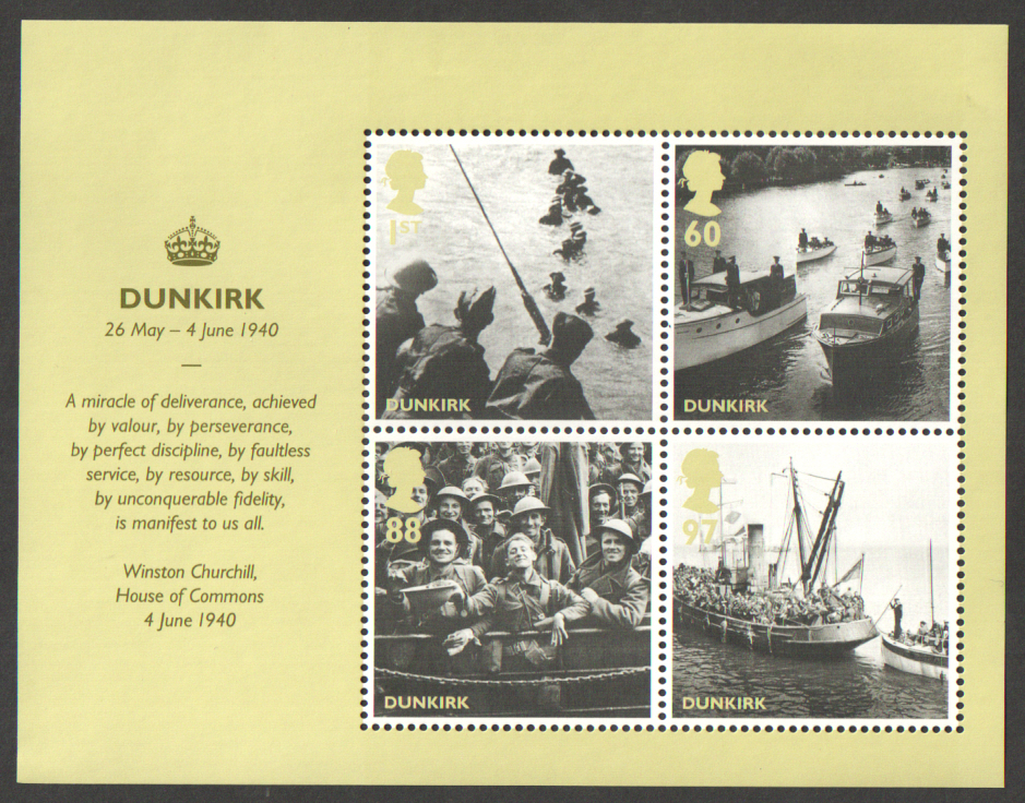 (image for) MS3086 2010 Britain Alone - Dunkirk Royal Mail Miniature Sheet