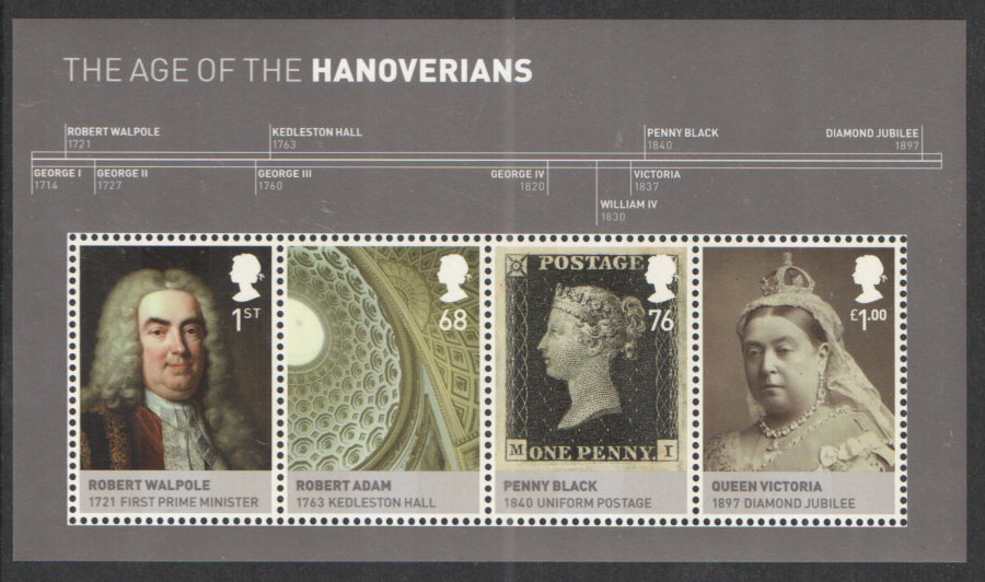 (image for) MS3229 2011 The Age of the Hanoverians Royal Mail Miniature Sheet