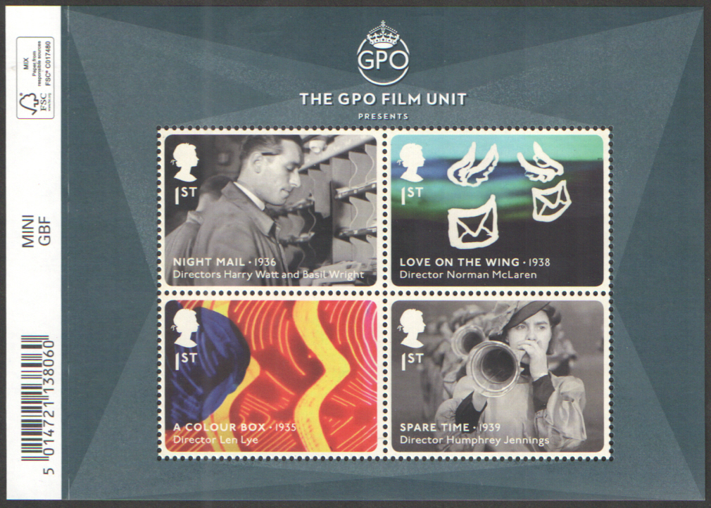 (image for) MS3608 2014 GPO Film Unit Barcoded Royal Mail Miniature Sheet