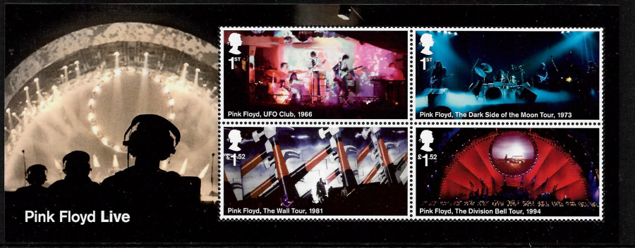 (image for) MS3855 2016 Pink Floyd Non-Barcoded Miniature Sheet