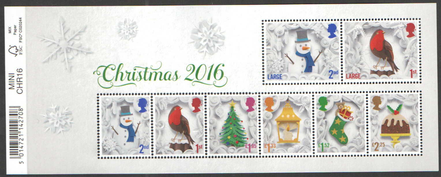 (image for) MS3911 2016 Christmas Barcoded Miniature Sheet - Click Image to Close