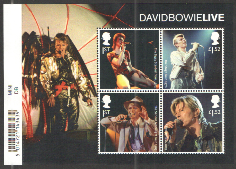 (image for) MS3939 2017 David Bowie Barcoded Miniature Sheet - Click Image to Close