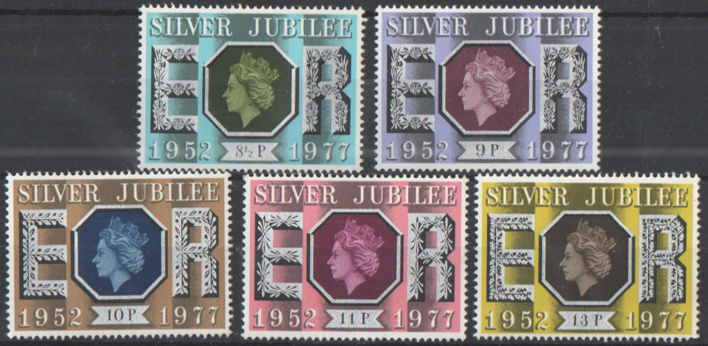 SG1033 / 37 1977 Silver Jubilee unmounted mint set of 5