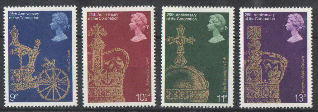 SG1059 / 62 1978 Coronation 25th Anniversary unmounted mint set of 4