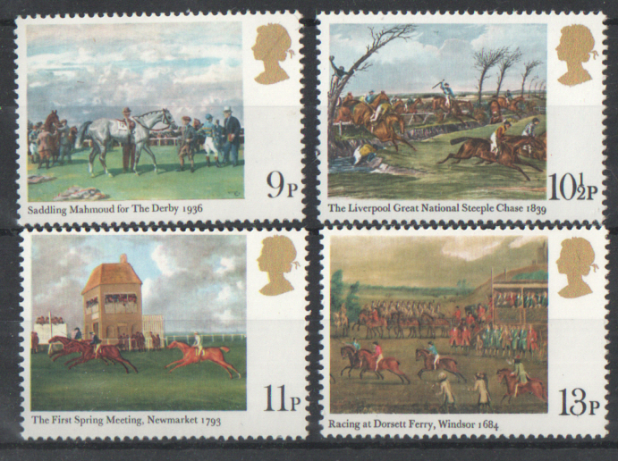 (image for) SG1087 / 90 1979 Horseracing Paintings unmounted mint set of 4 - Click Image to Close