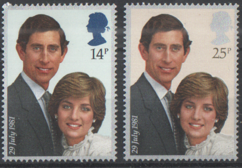 SG1160 / 61 1981 Royal Wedding unmounted mint set of 2