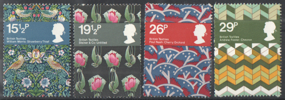 (image for) SG1192 / 95 1982 British Textiles unmounted mint set of 4 - Click Image to Close