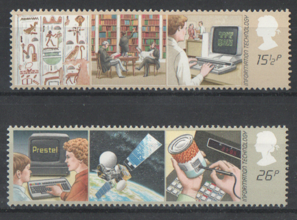 (image for) SG1196 / 97 1982 Information Technology unmounted mint set of 2 - Click Image to Close
