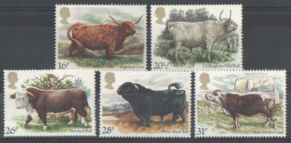 (image for) SG1240 / 44 1984 British Cattle unmounted mint set of 5